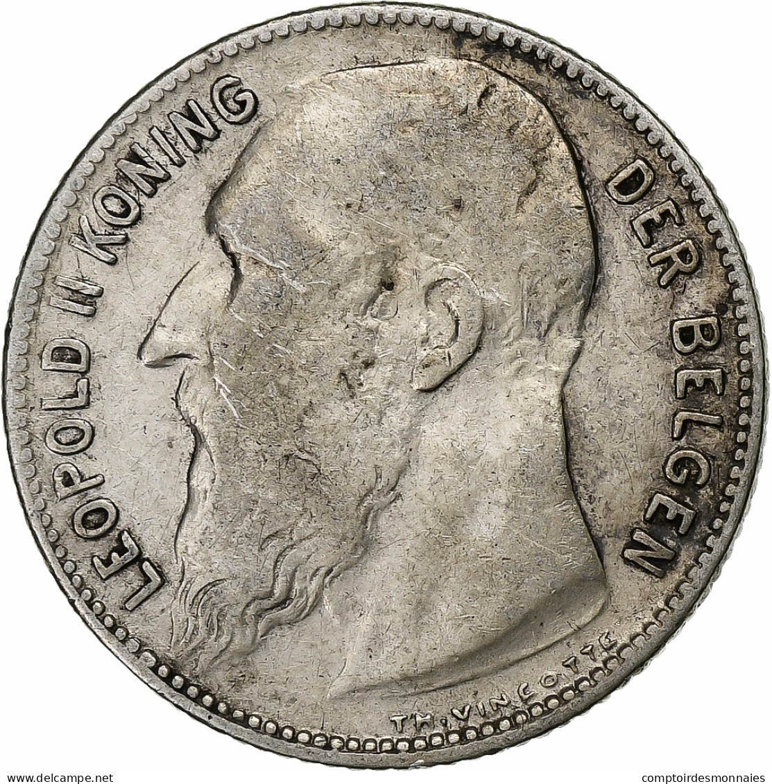 Monnaie, Belgique, Franc, 1909, TB+, Argent, KM:56.1 - 1 Frank