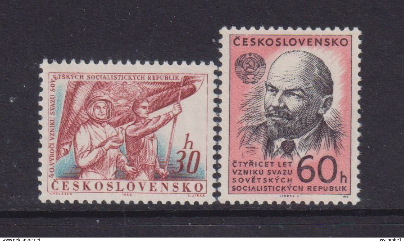 CZECHOSLOVAKIA  - 1962 USSR Set Never Hinged Mint - Ongebruikt