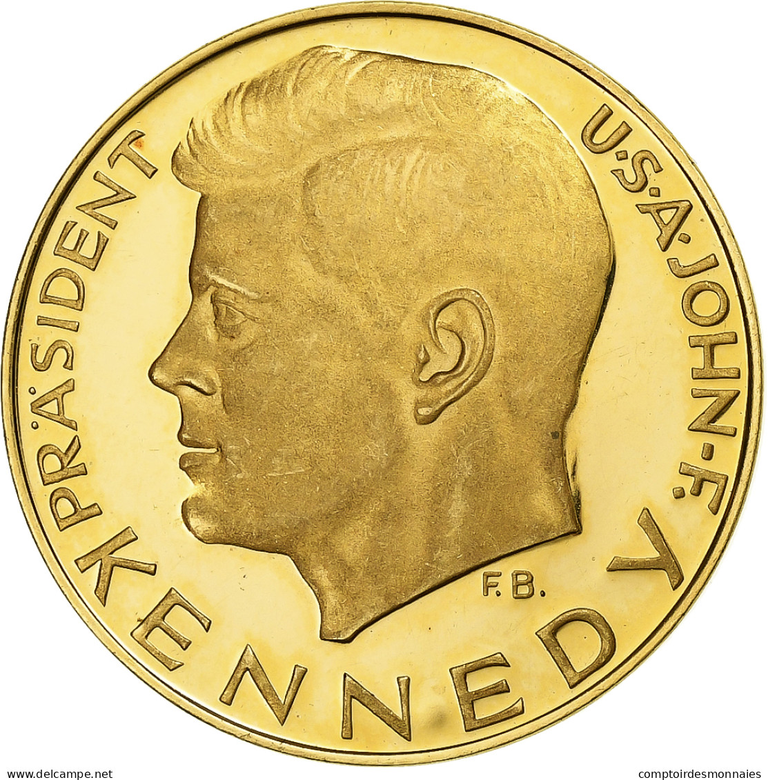 Allemagne, Médaille, John F. Kennedy, 1963, Or, SUP+ - Sonstige & Ohne Zuordnung