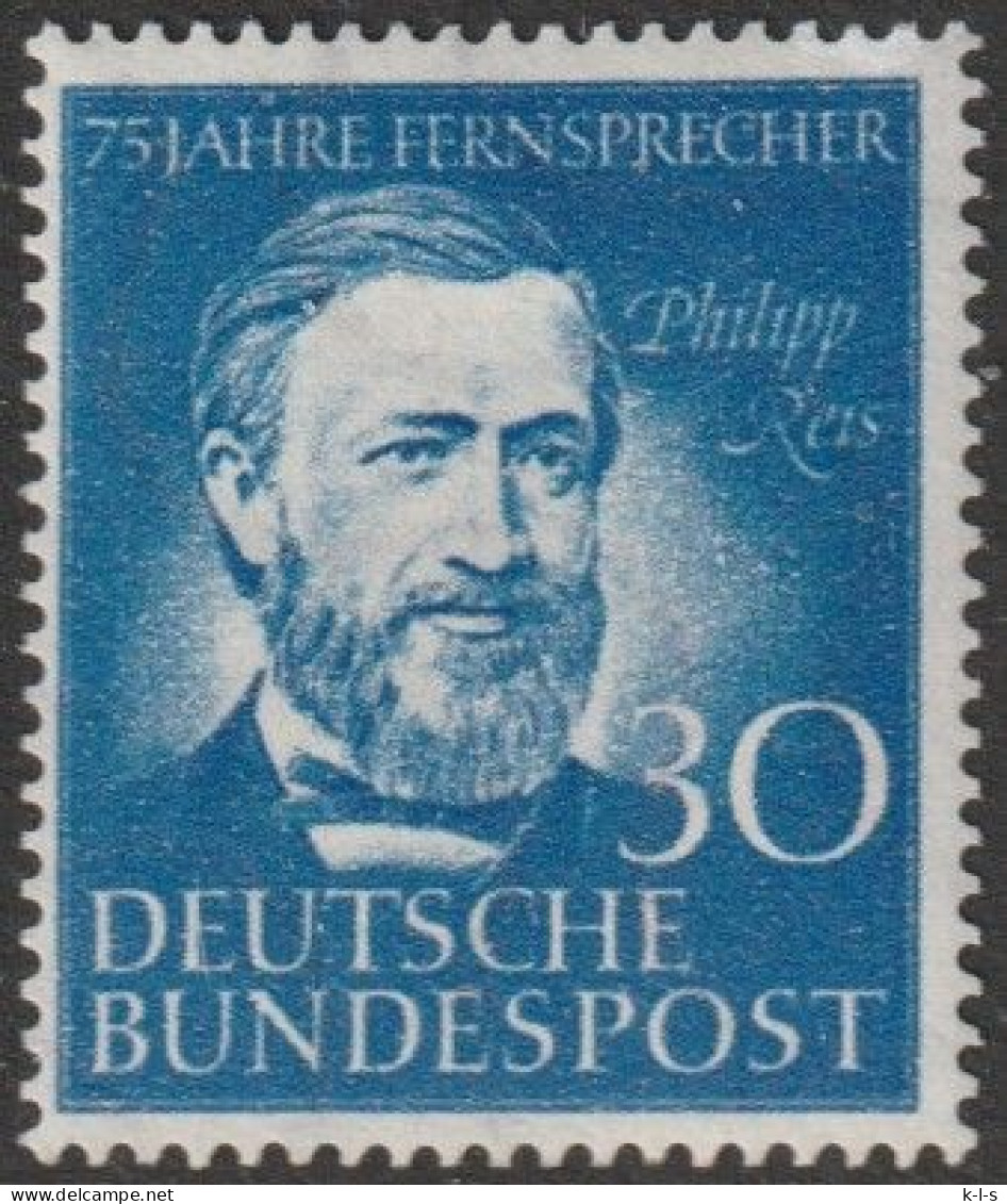 BRD: 1952, Mi. Nr. 161, 30 Pfg. 75 Jahre Telefon In Deutschland.   **/MNH - Unused Stamps