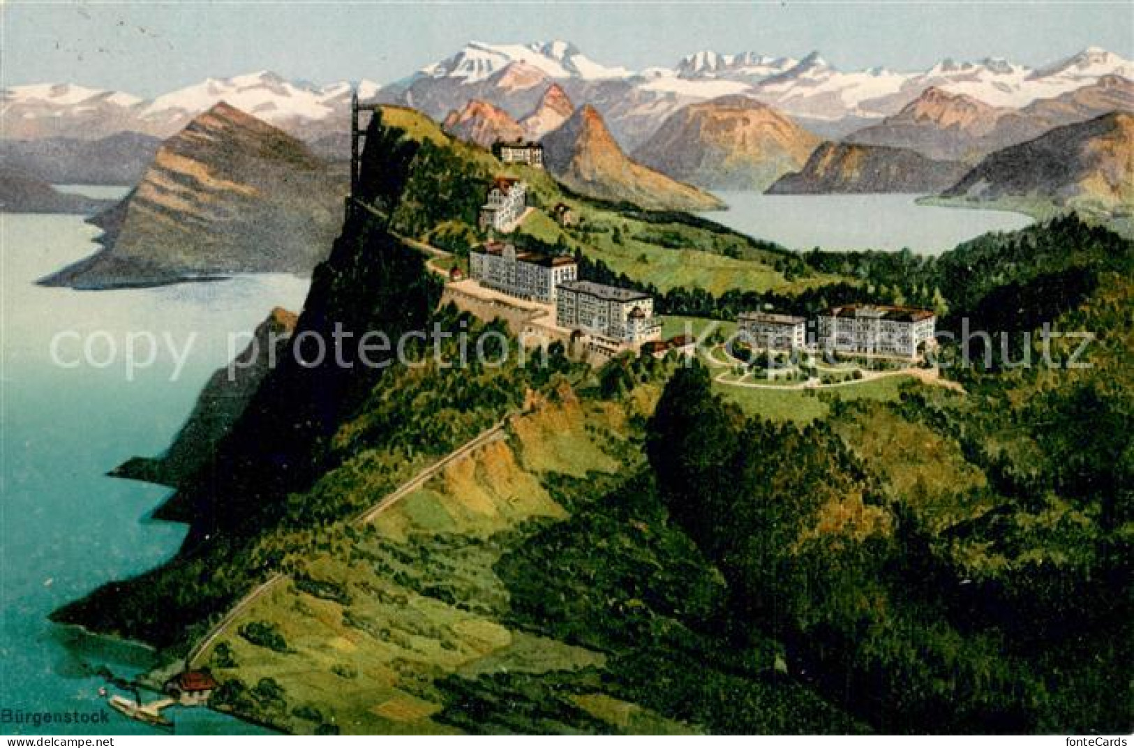 13727474 Buergenstock Vierwaldstaettersee Panorama Hotels Fliegeraufnahme Buerge - Autres & Non Classés