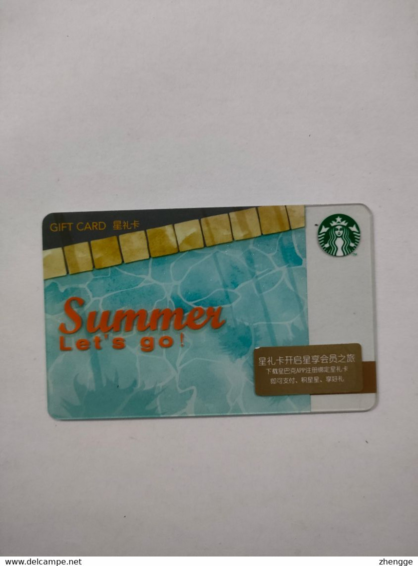 China Gift Cards, Starbucks, 200 RMB, 2018, (1pcs) - Cartes Cadeaux