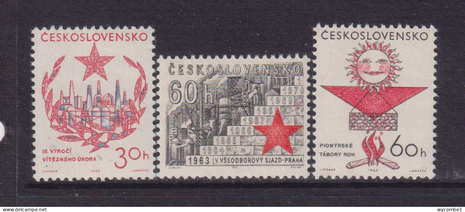 CZECHOSLOVAKIA  - 1963 Trade Union Congress Set Never Hinged Mint - Neufs