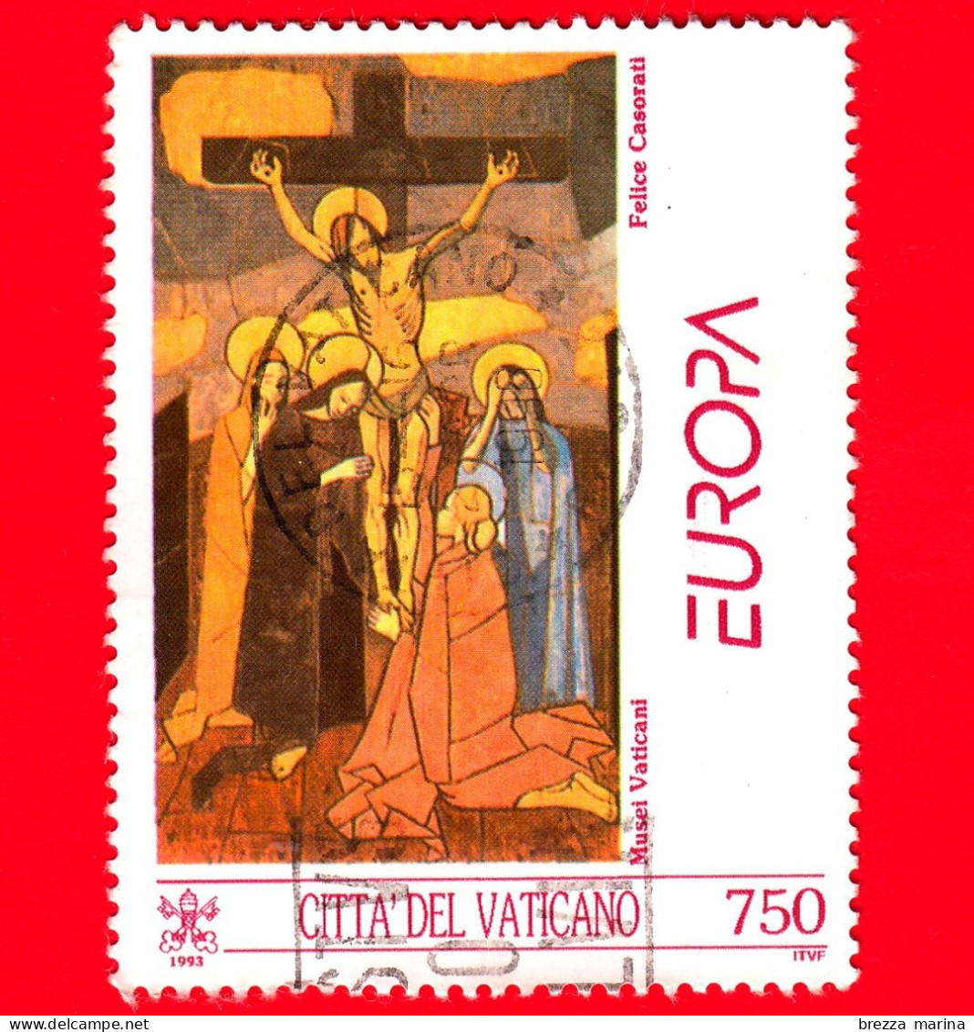 VATICANO - Usato - 1993 - Europa - Crocifissione, Dipinto Di Casorati - 750 L. - Gebraucht