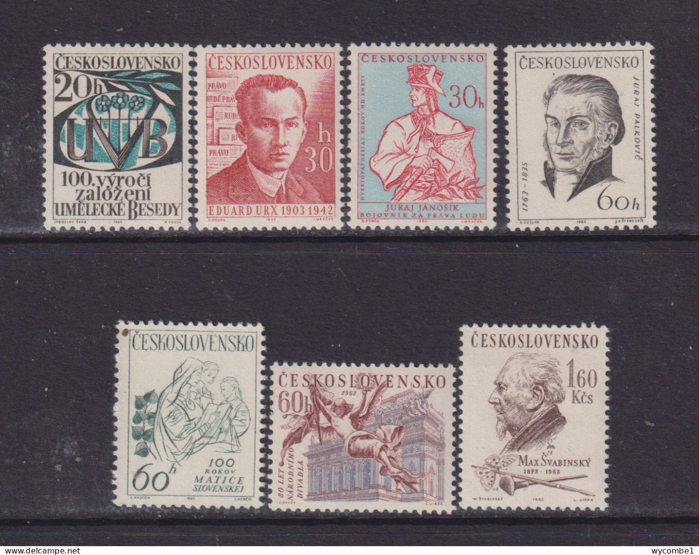 CZECHOSLOVAKIA  - 1963 Cultural Anniversaries Set Never Hinged Mint - Neufs