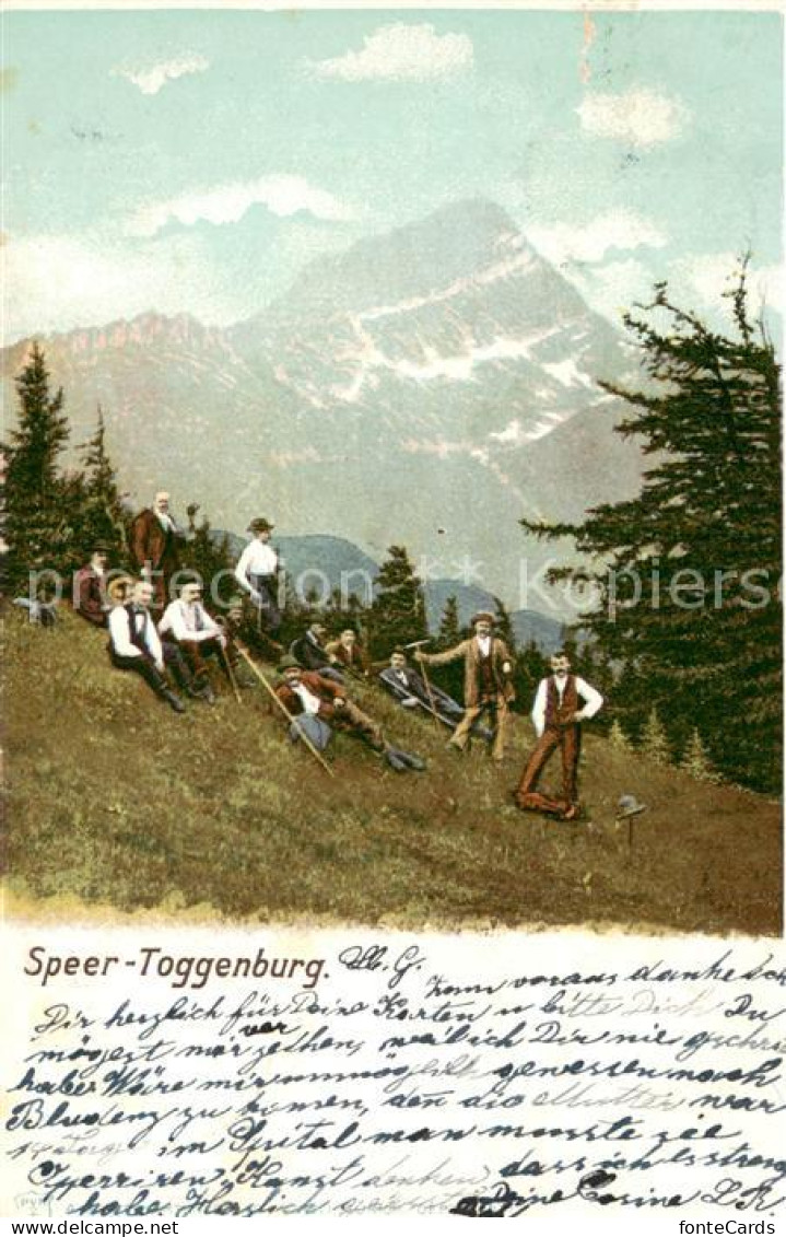 13726971 Speer 1954m Toggenburg SG Panorama Wanderer  - Sonstige & Ohne Zuordnung