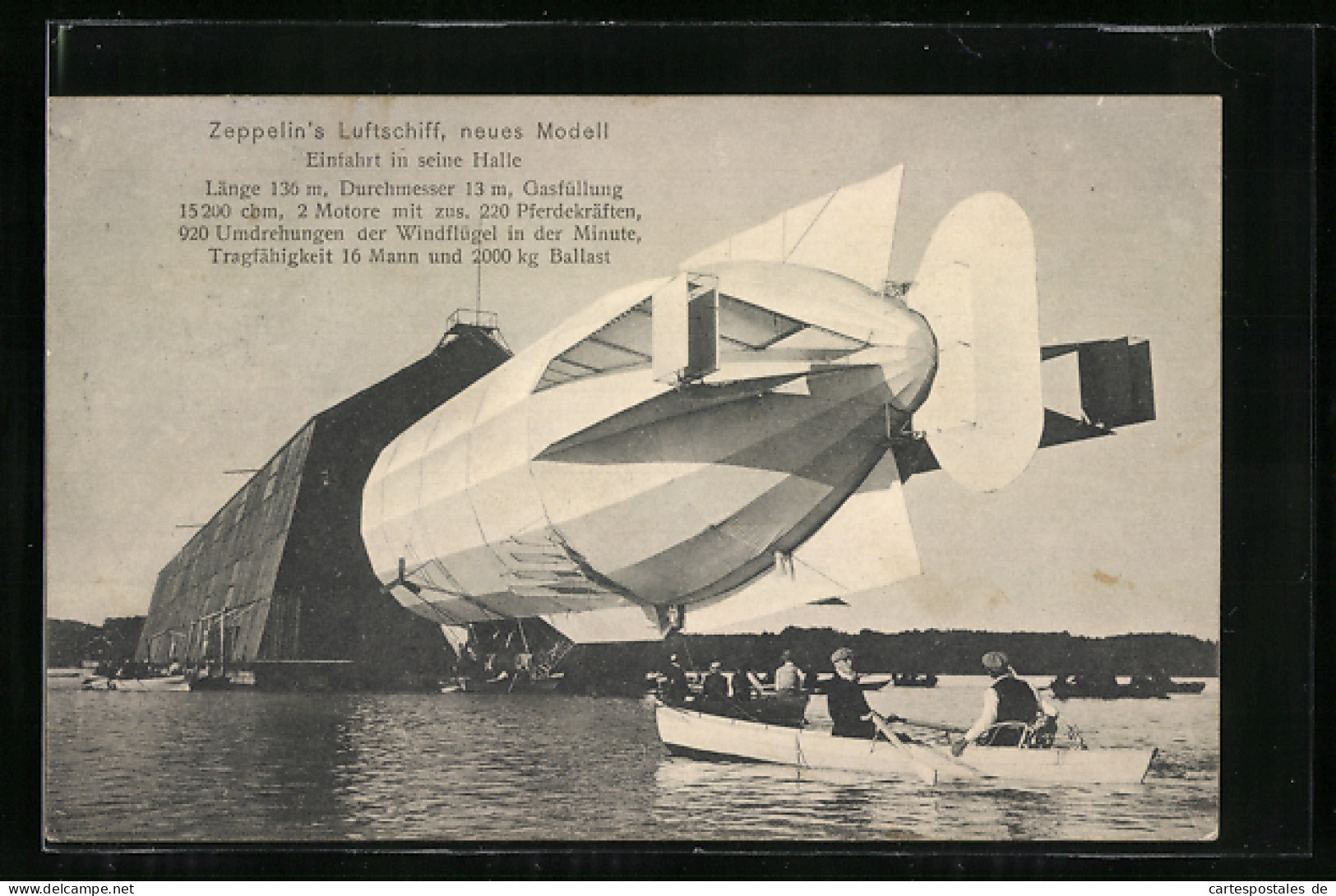 AK Zeppelin`s Neues Luftschiff, Neues Modell 4 1908  - Luchtschepen
