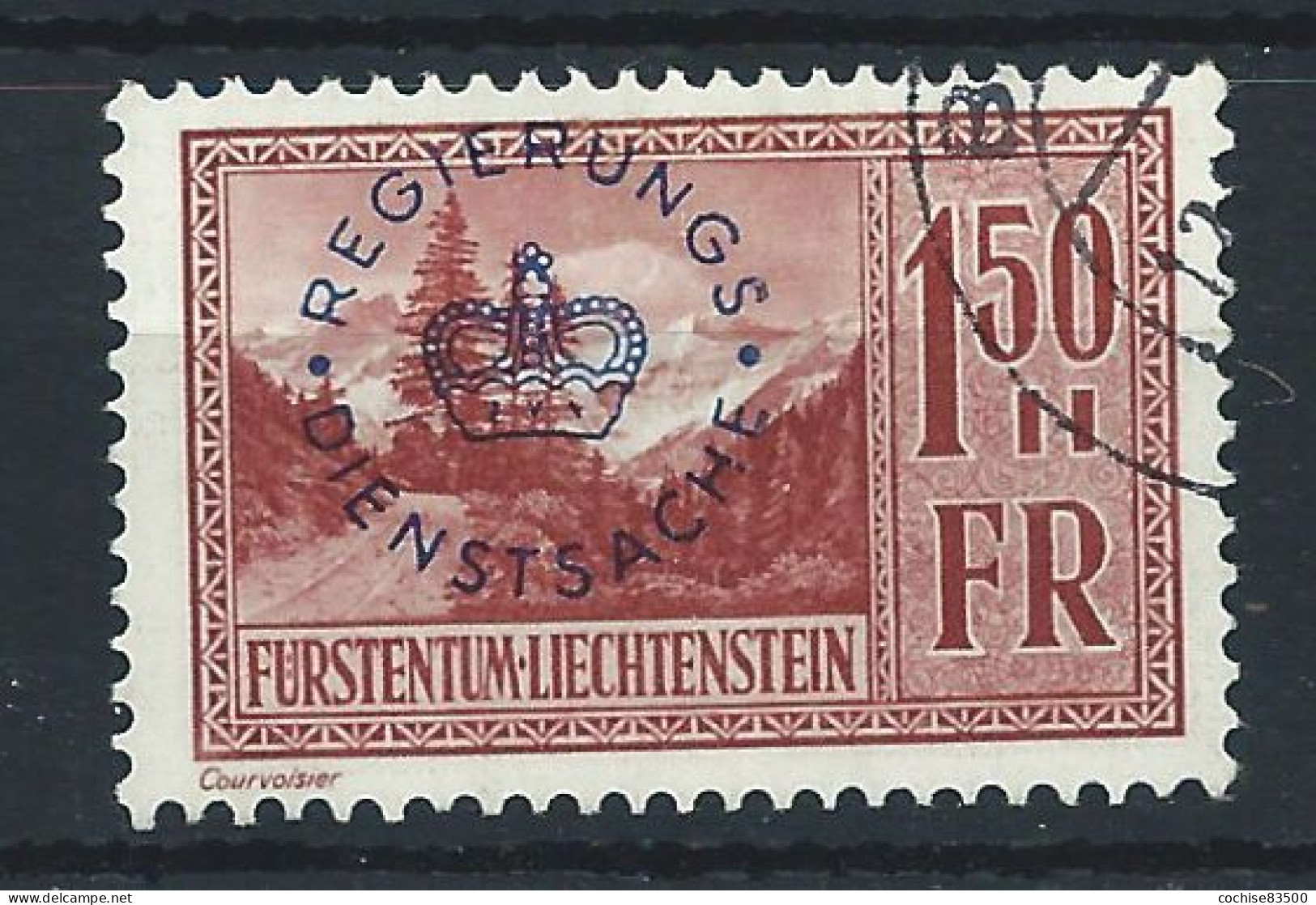 Liechtenstein Service N°19 Obl (FU) 1935 - T.P De 1935 Surchargés - Official