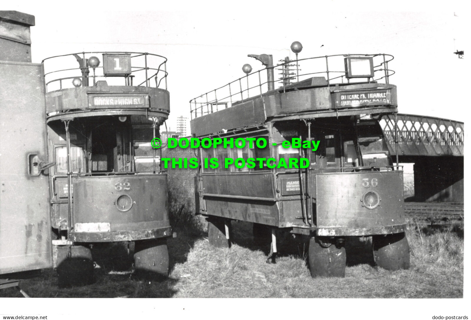 R512844 62. Dock. High St. 36. Trams. Postcard - Welt