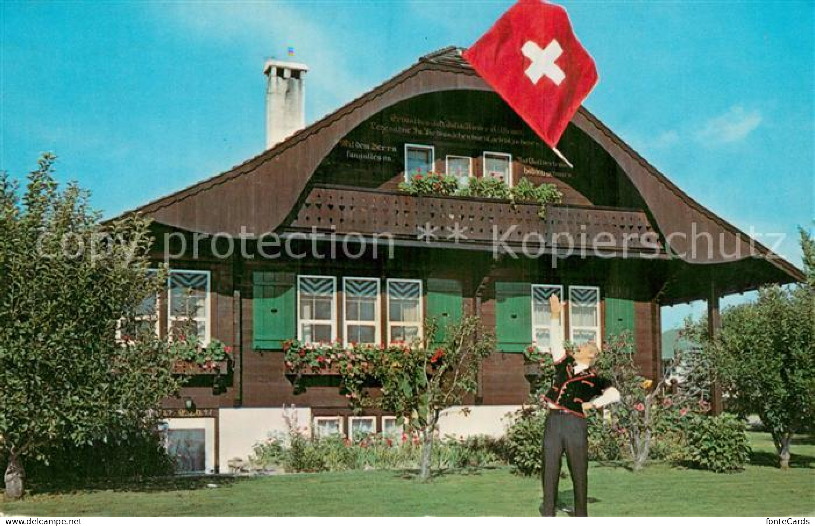13726894 Glarus GL Swiss Flag Thrower Glarus GL - Sonstige & Ohne Zuordnung