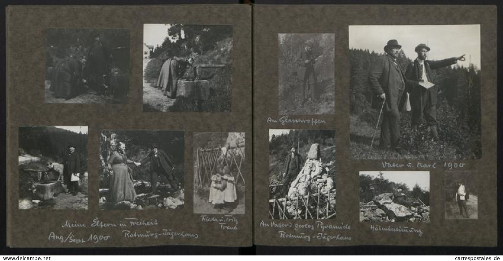 7 Fotoalben mit 381 Fotografien, deutscher Geologe Karl Regelmann, private Aufnahmen von 1850-1903, Vermessung, Geräte 