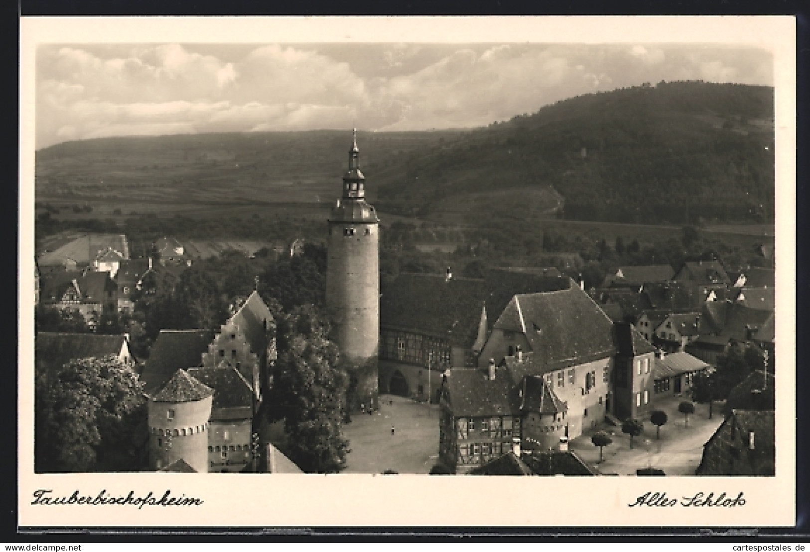 AK Tauberbischofsheim, Altes Schloss Aus Der Vogelschau  - Tauberbischofsheim