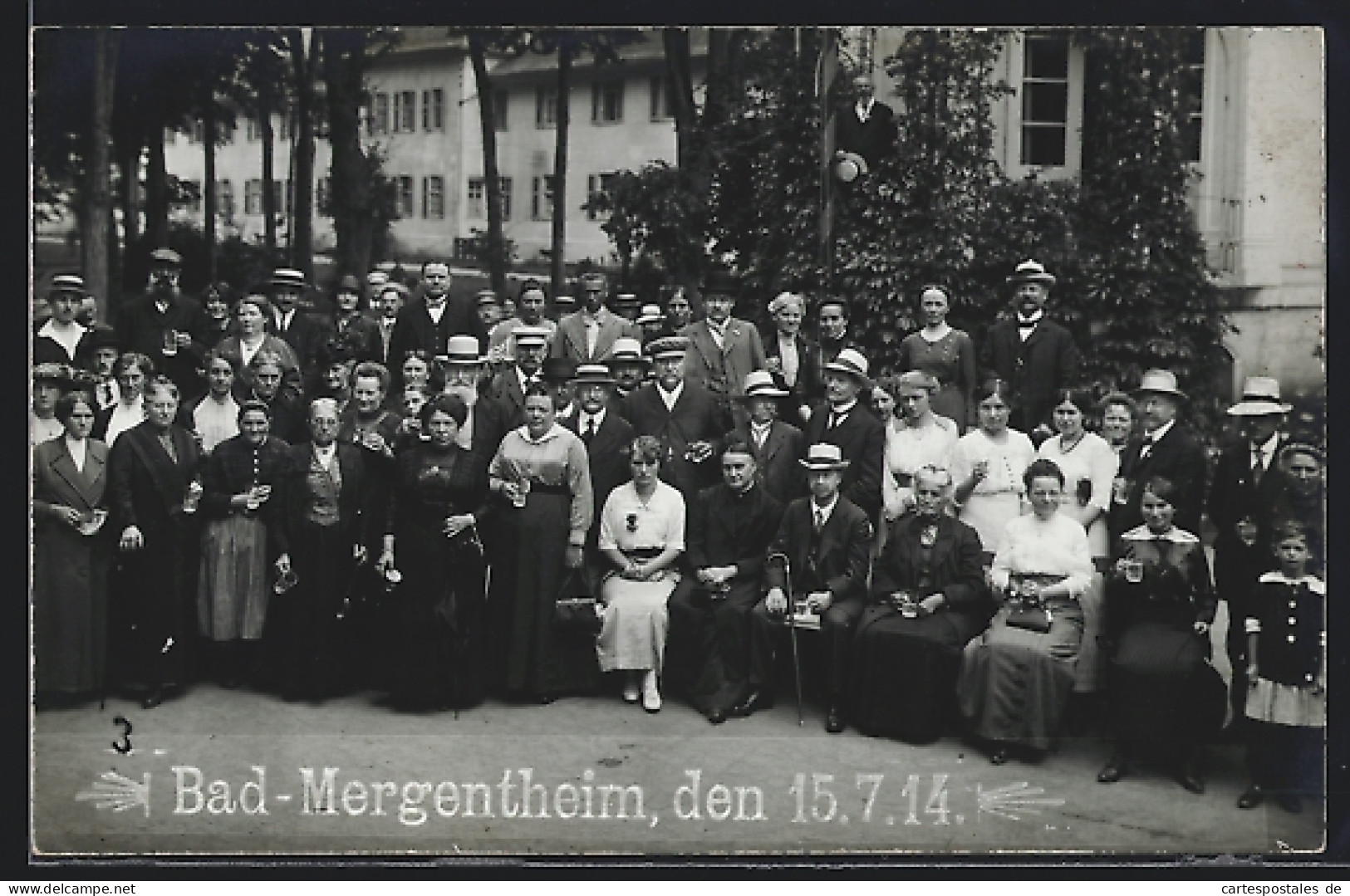 Foto-AK Bad Mergentheim, Gruppe Von Kurgästen  - Bad Mergentheim