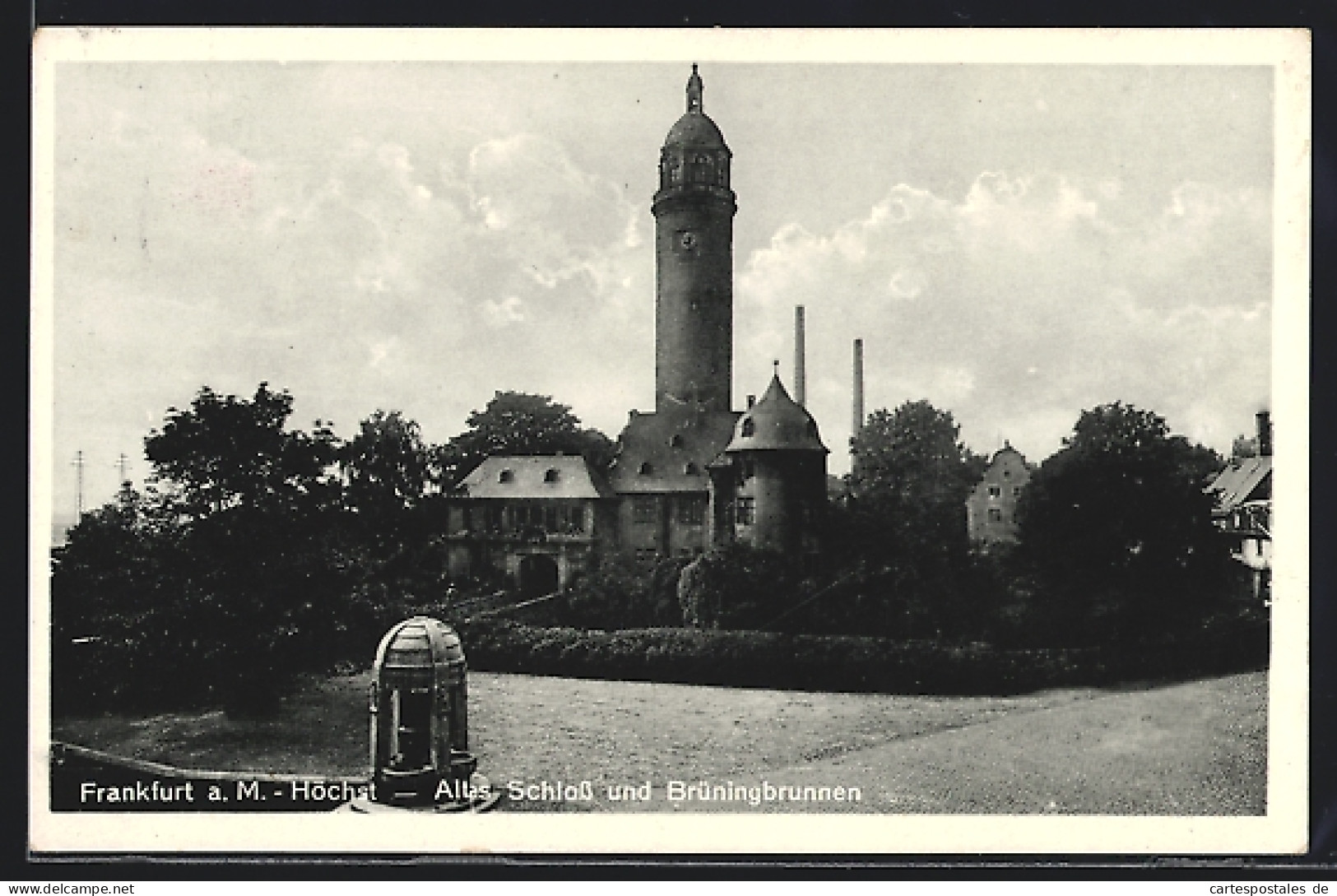 AK Frankfurt-Höchst, Altes Schloss Und Brüningbrunnen  - Frankfurt A. Main