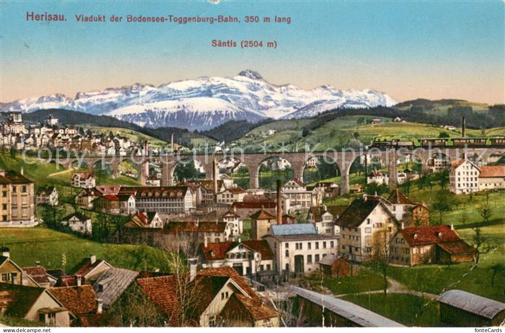 13724180 Herisau AR Stadtpanorama Viadukt Der Bodensee Toggenburg Bahn Eisenbahn - Autres & Non Classés