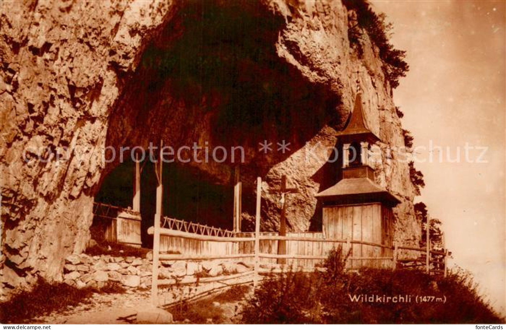 13724150 Wildkirchli Weissbad IR Eingang Zur Hoehle Im Alpstein Appenzeller Alpe - Sonstige & Ohne Zuordnung