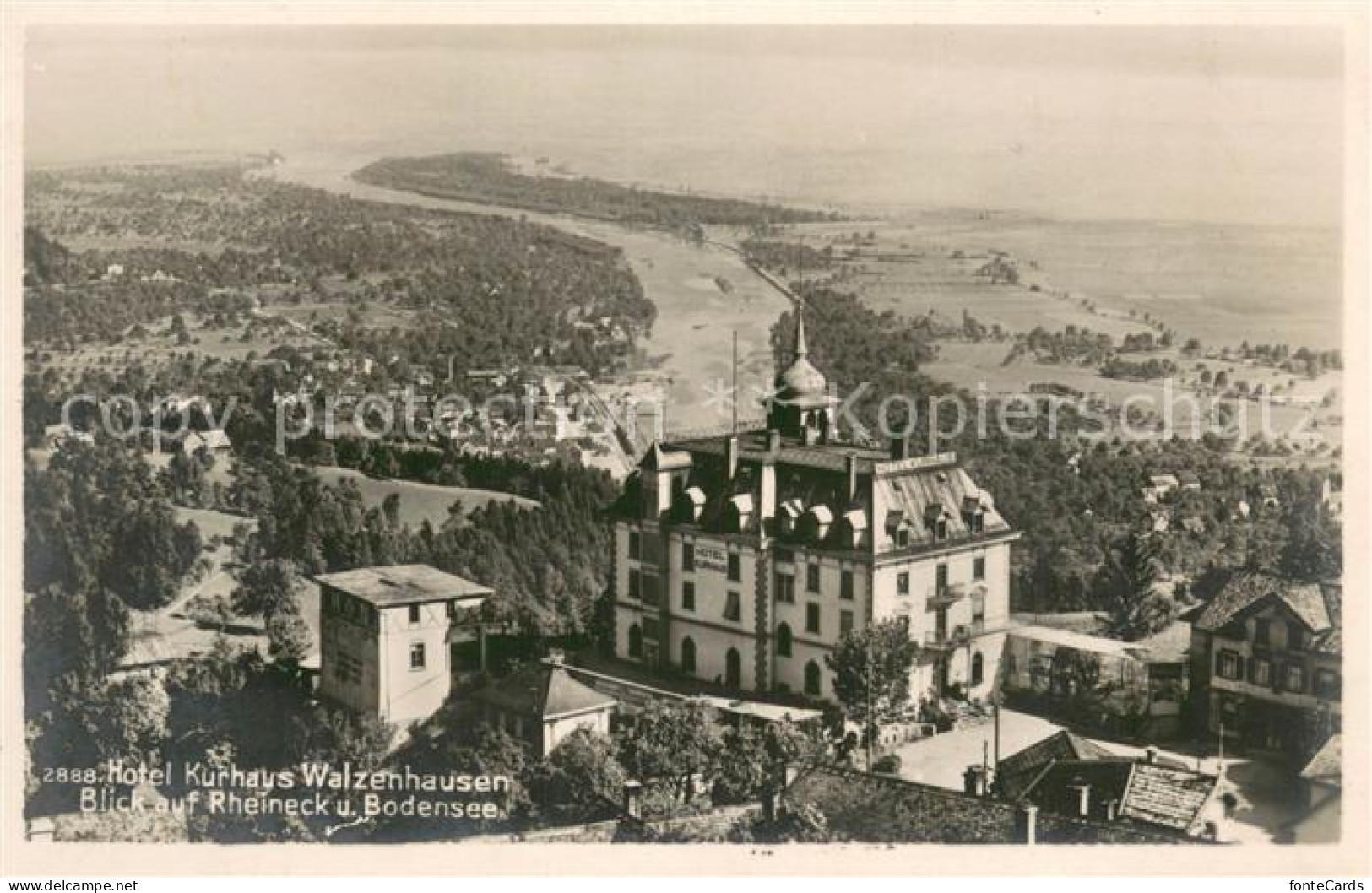 13724128 Walzenhausen AR Hotel Kurhaus Blick Auf Rheineck Und Bodensee Walzenhau - Autres & Non Classés