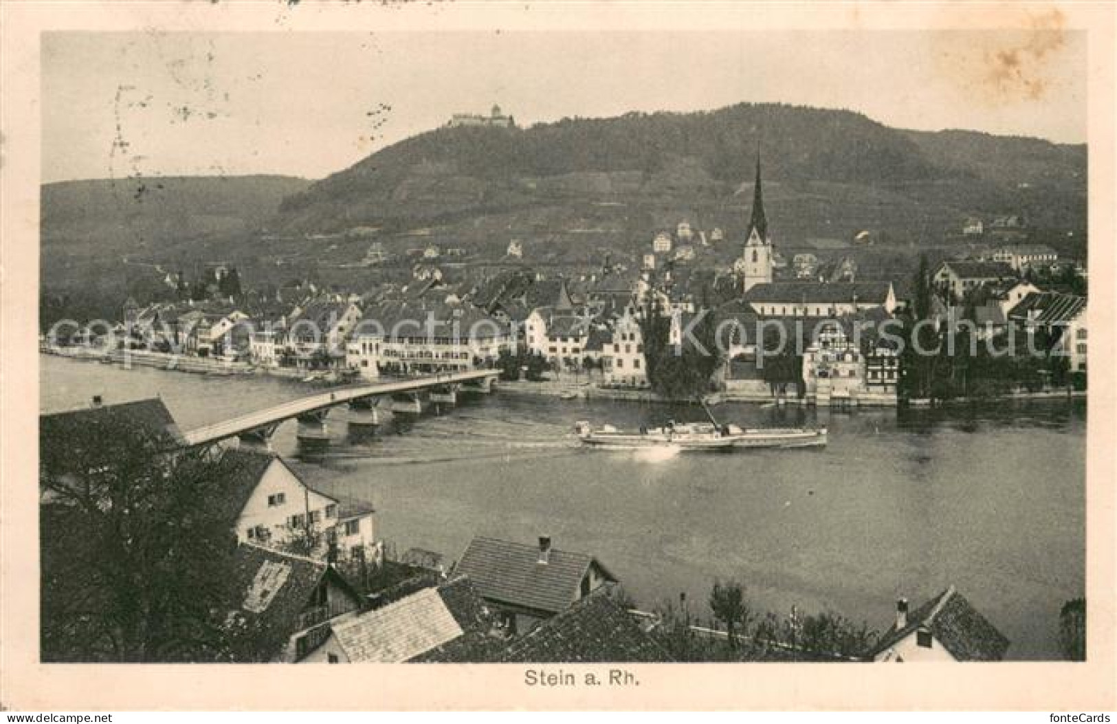 13724122 Stein Rhein SH Panorama Blick Ueber Den Rhein  - Autres & Non Classés