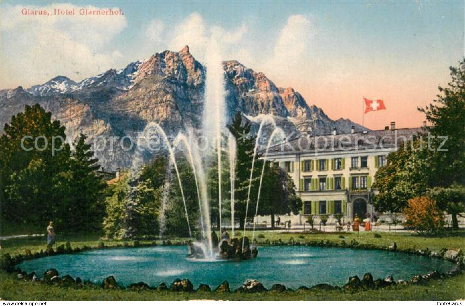 13724098 Glarus GL Hotel Glarnerhof Springbrunnen Alpen Glarus GL - Sonstige & Ohne Zuordnung