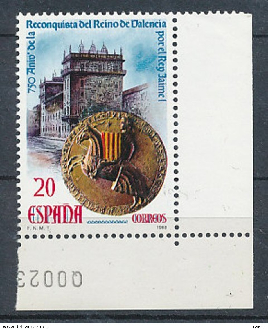 Espagne 1988 750 Ans De Reconquete De Valence Yvert 2583 Michel 2848 MNH - Unused Stamps