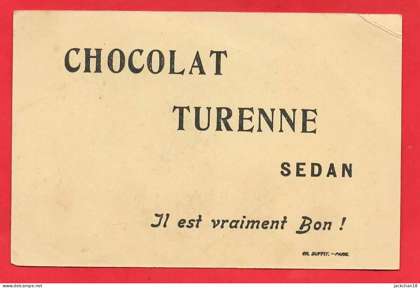 -- CHOCOLAT TURENNE SEDAN / LA FILLE DU PASSEUR -- - Other & Unclassified