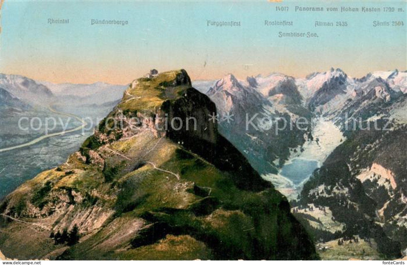 13724042 Appenzell IR Hoher Kasten Alpstein Bergwelt Appenzeller Alpen Appenzell - Sonstige & Ohne Zuordnung