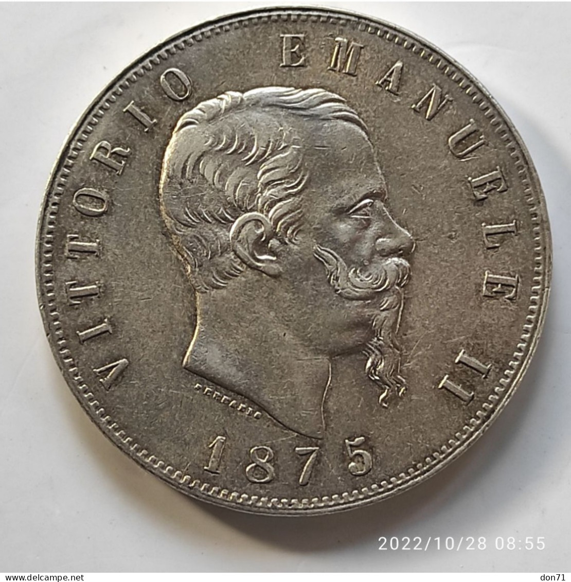 Italia Regno - 5 Lire 1875 (qFDC) - 1861-1878 : Victor Emmanuel II