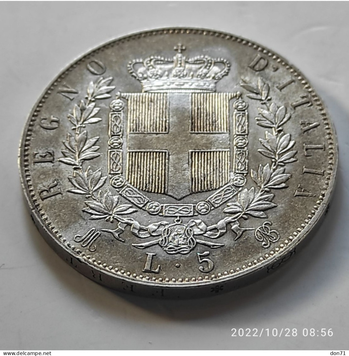 Italia Regno - 5 lire 1875 (qFDC)