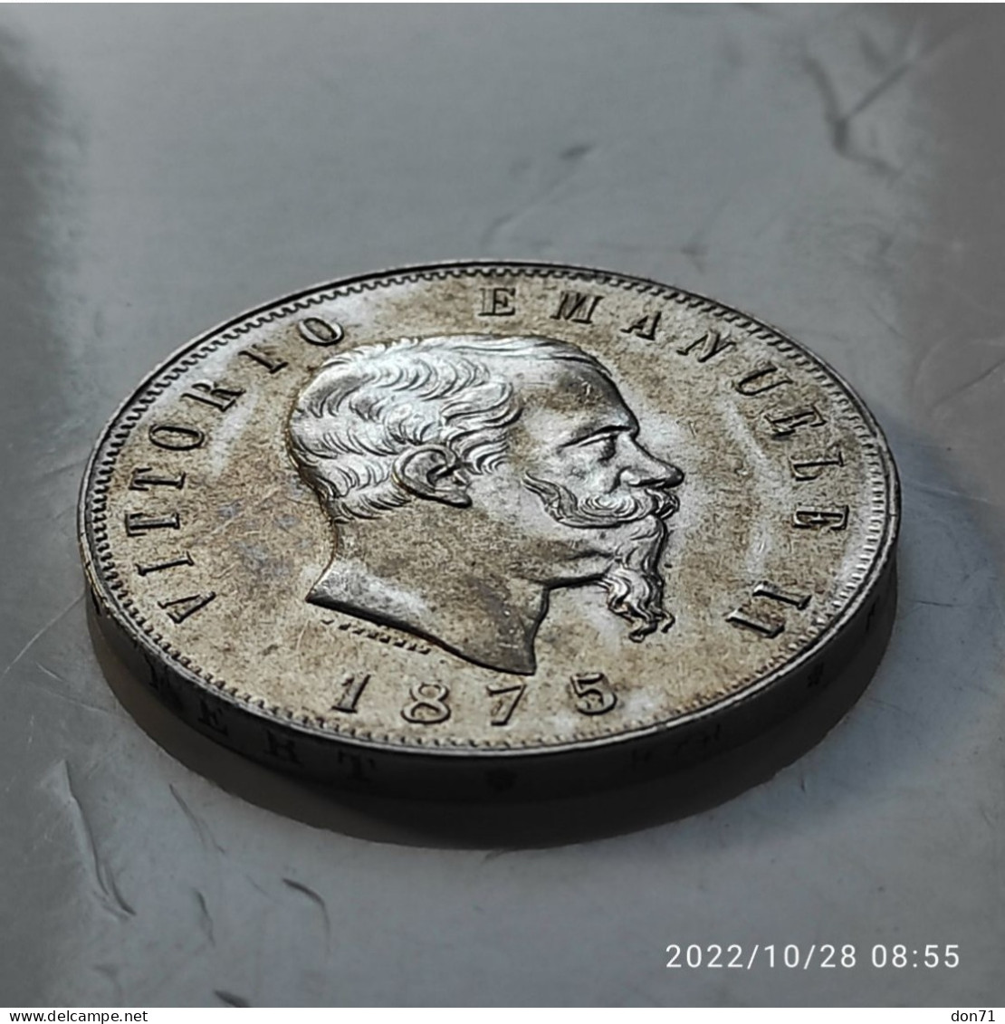 Italia Regno - 5 lire 1875 (qFDC)