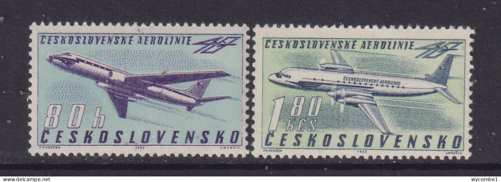 CZECHOSLOVAKIA  - 1963 Czech Airlines Set Never Hinged Mint - Nuovi