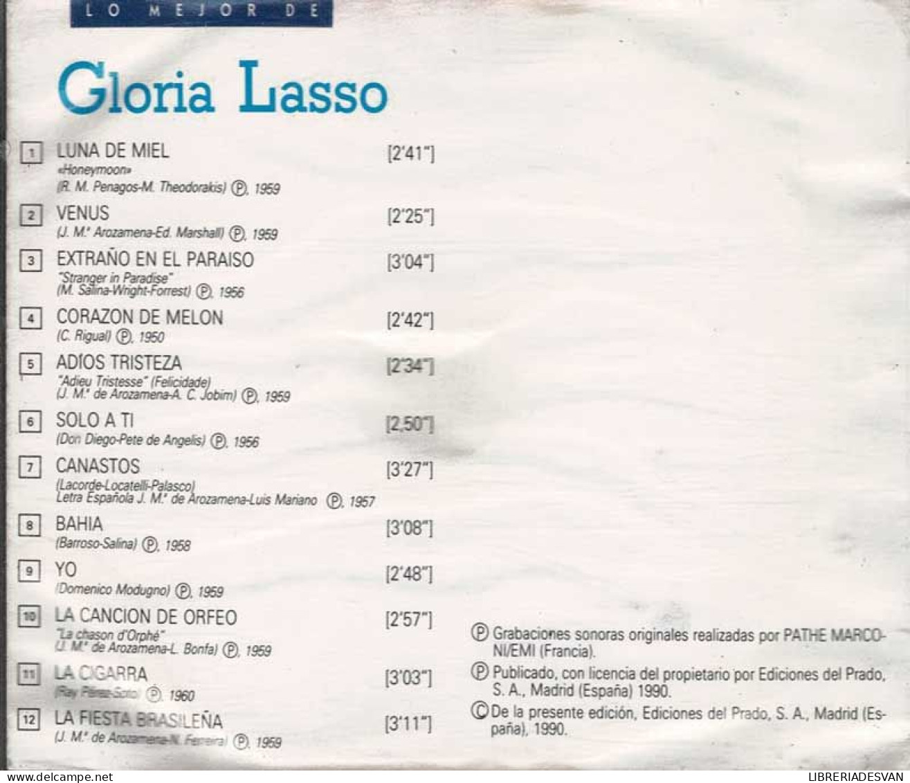Gloria Lasso - Lo Mejor De. CD - Andere - Spaans