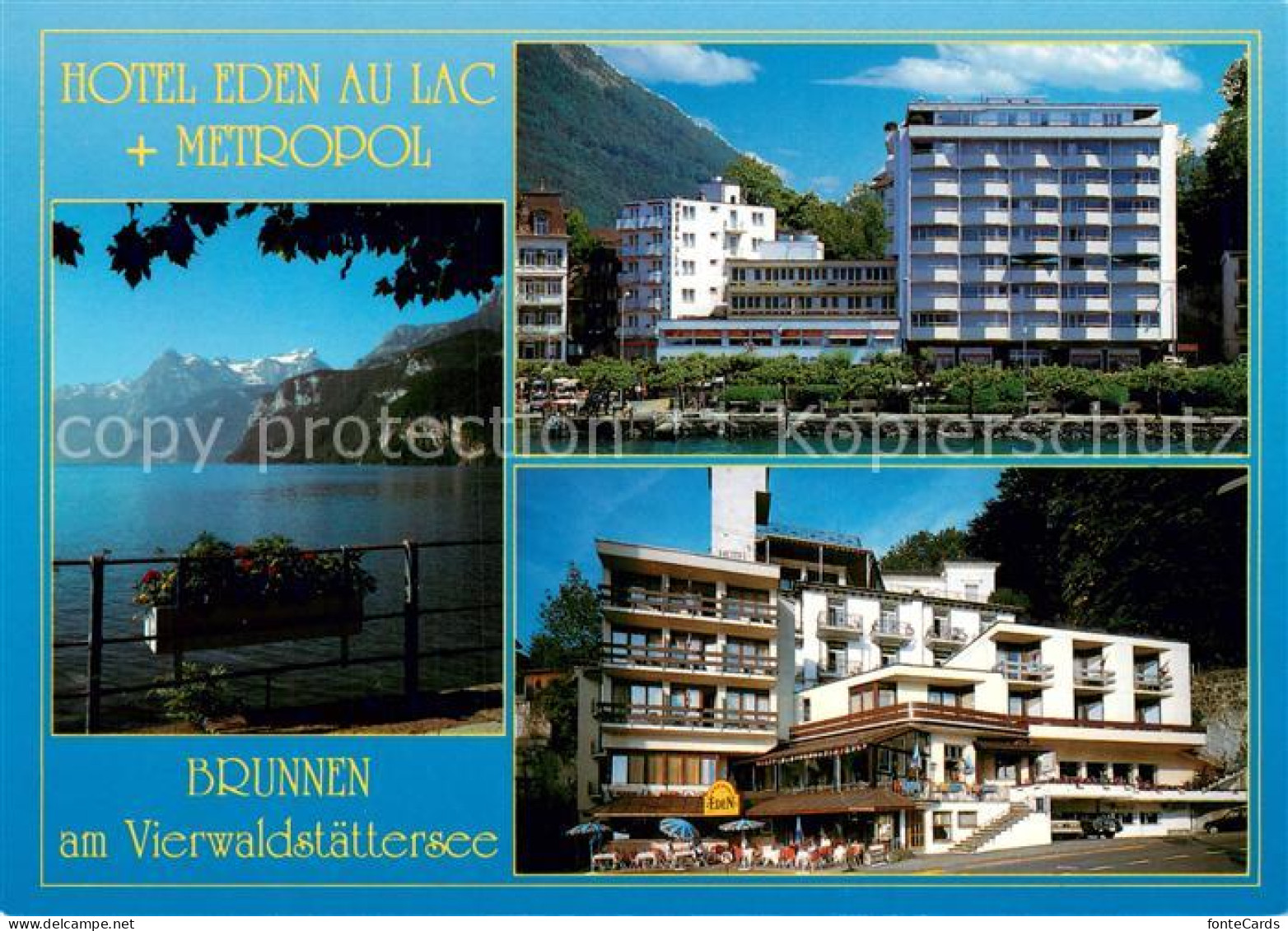 13719662 Brunnen Vierwaldstaettersee SZ Hotel Eden Au Lac Seepartie Brunnen Vier - Autres & Non Classés