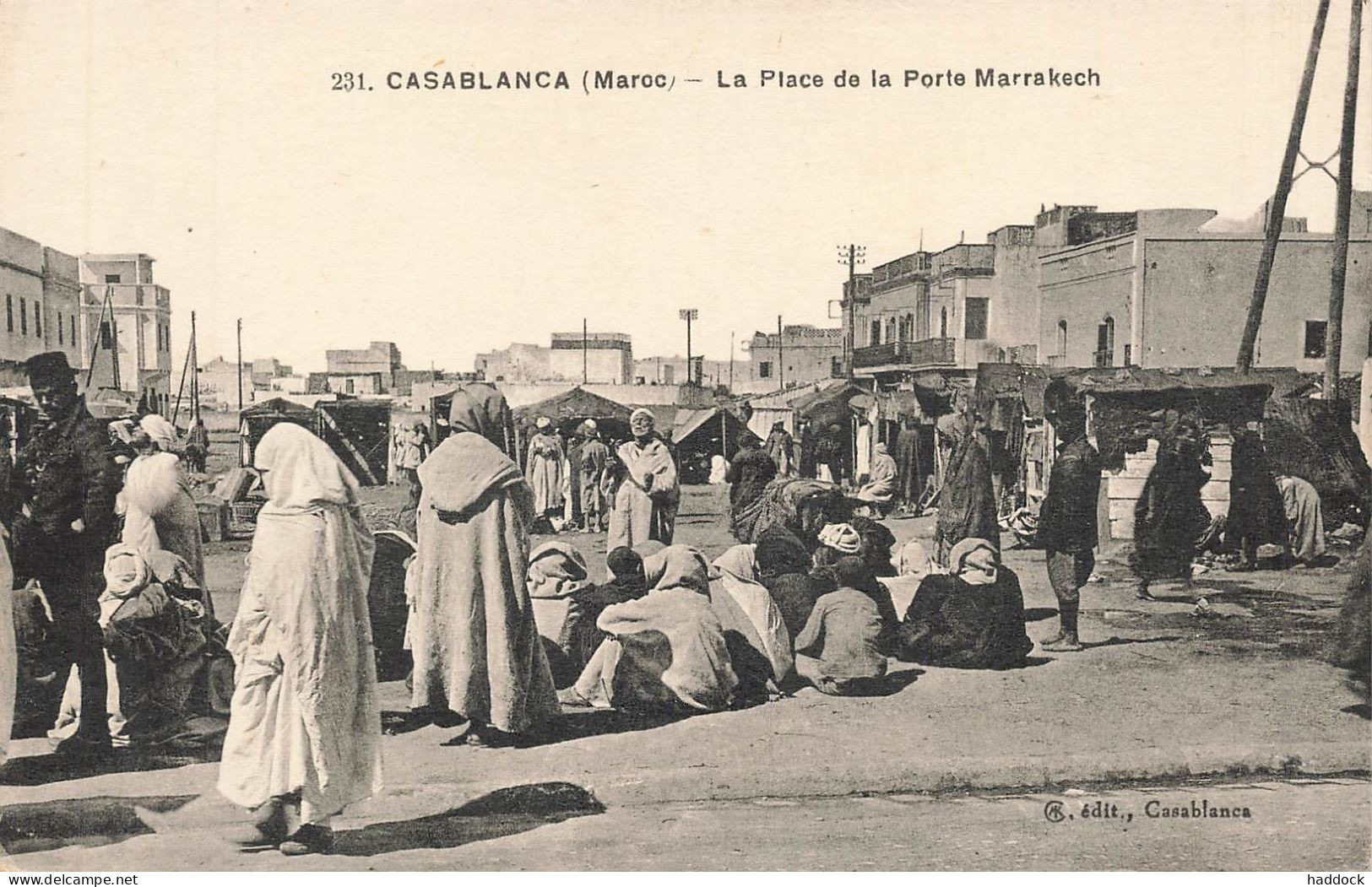 CASABLANCA : LA PLACE DE LA PORTE DE MARRAKECH - Casablanca