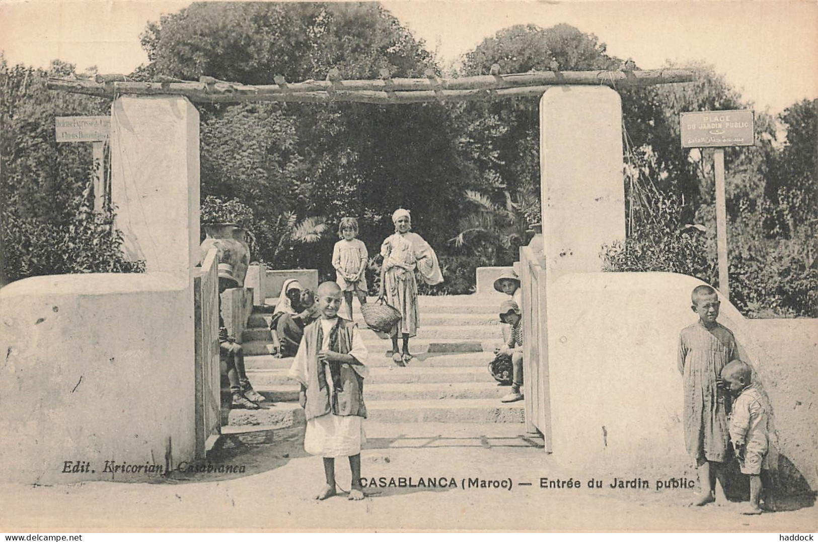 CASABLANCA : ENTREE DU JARDIN PUBLIC - Casablanca