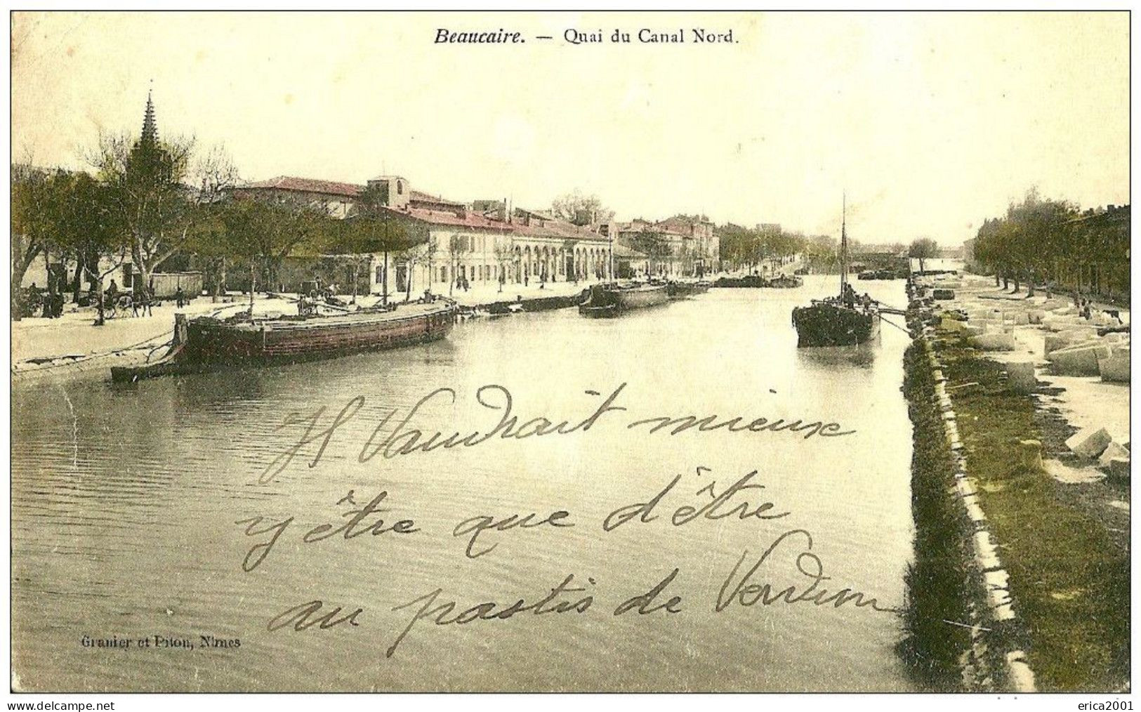 Beaucaire. Le Quai Du Canal Nord. - Beaucaire