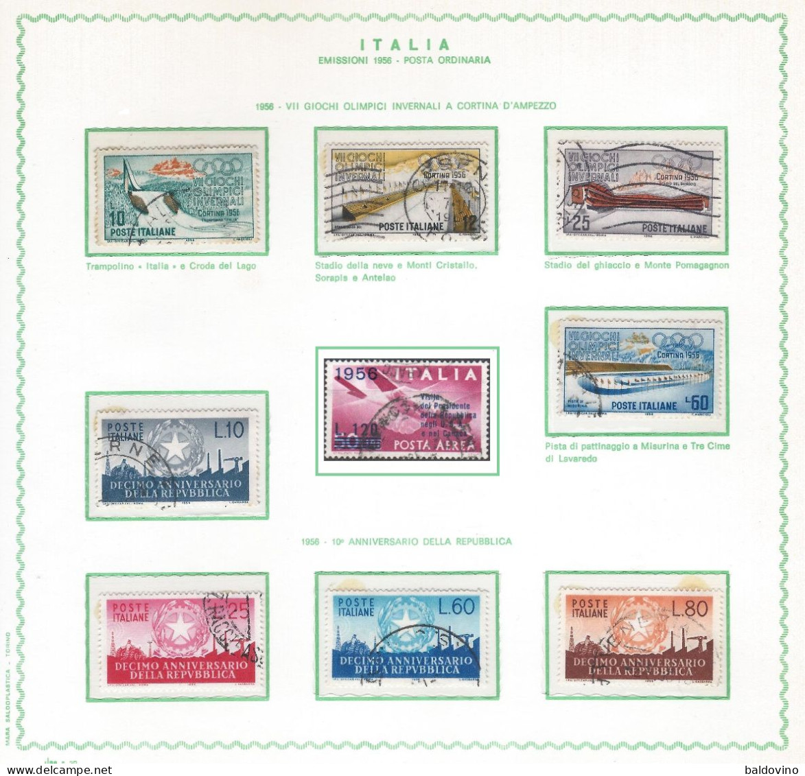 Italia 1956 Annata Completa Usata 22 Valori (vedi Descrizione!) - Annate Complete