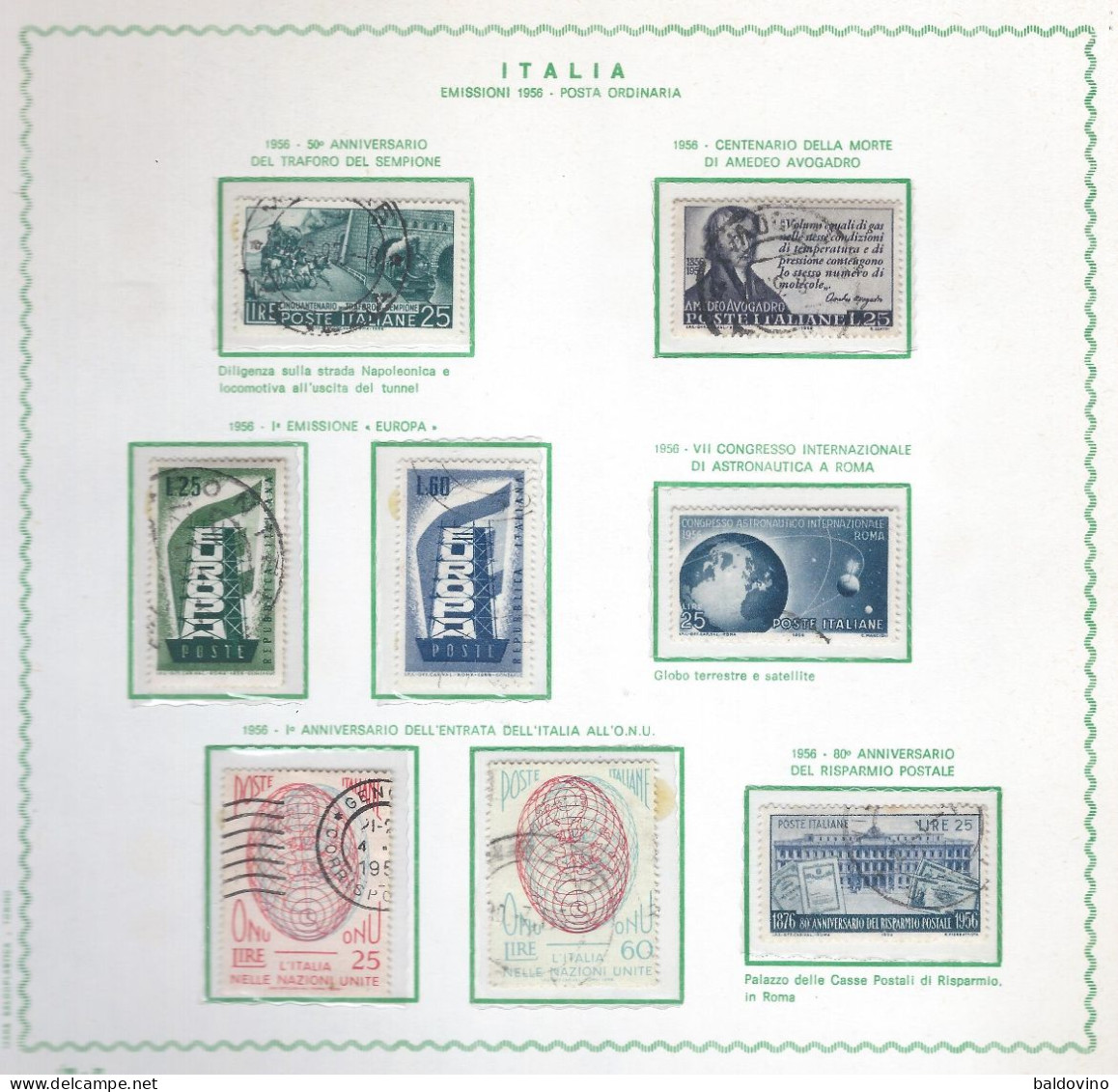 Italia 1956 Annata Completa Usata 22 Valori (vedi Descrizione!) - Annate Complete