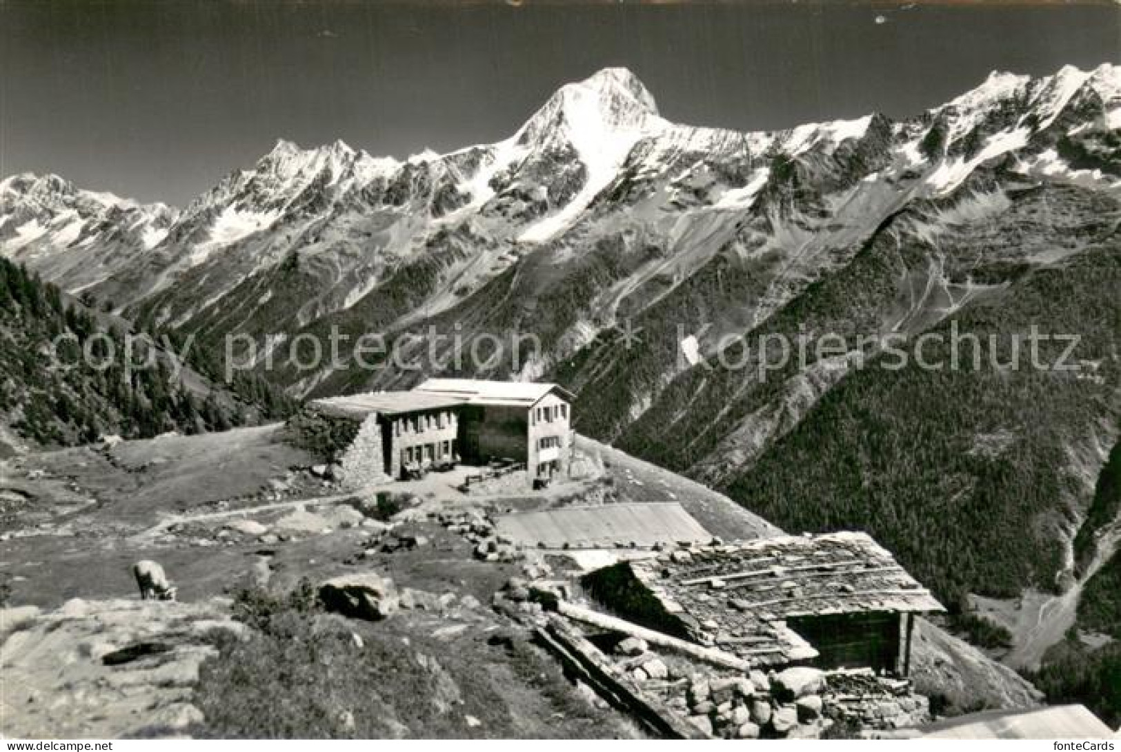 13718558 Loetschenpass Gasthaus Kummenalp Mit Bietschhorn Loetschenpass - Andere & Zonder Classificatie