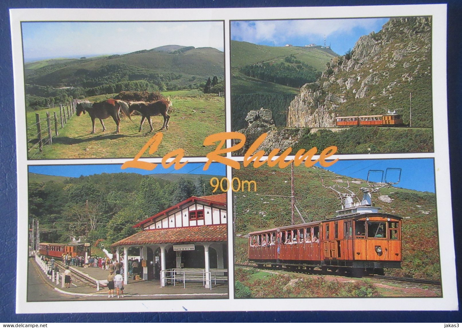 CPM CARTE POSTALE  LE TRAIN DE LA RHUNE ( PYRENEES ATLANTIQUES 64  ) - Treinen