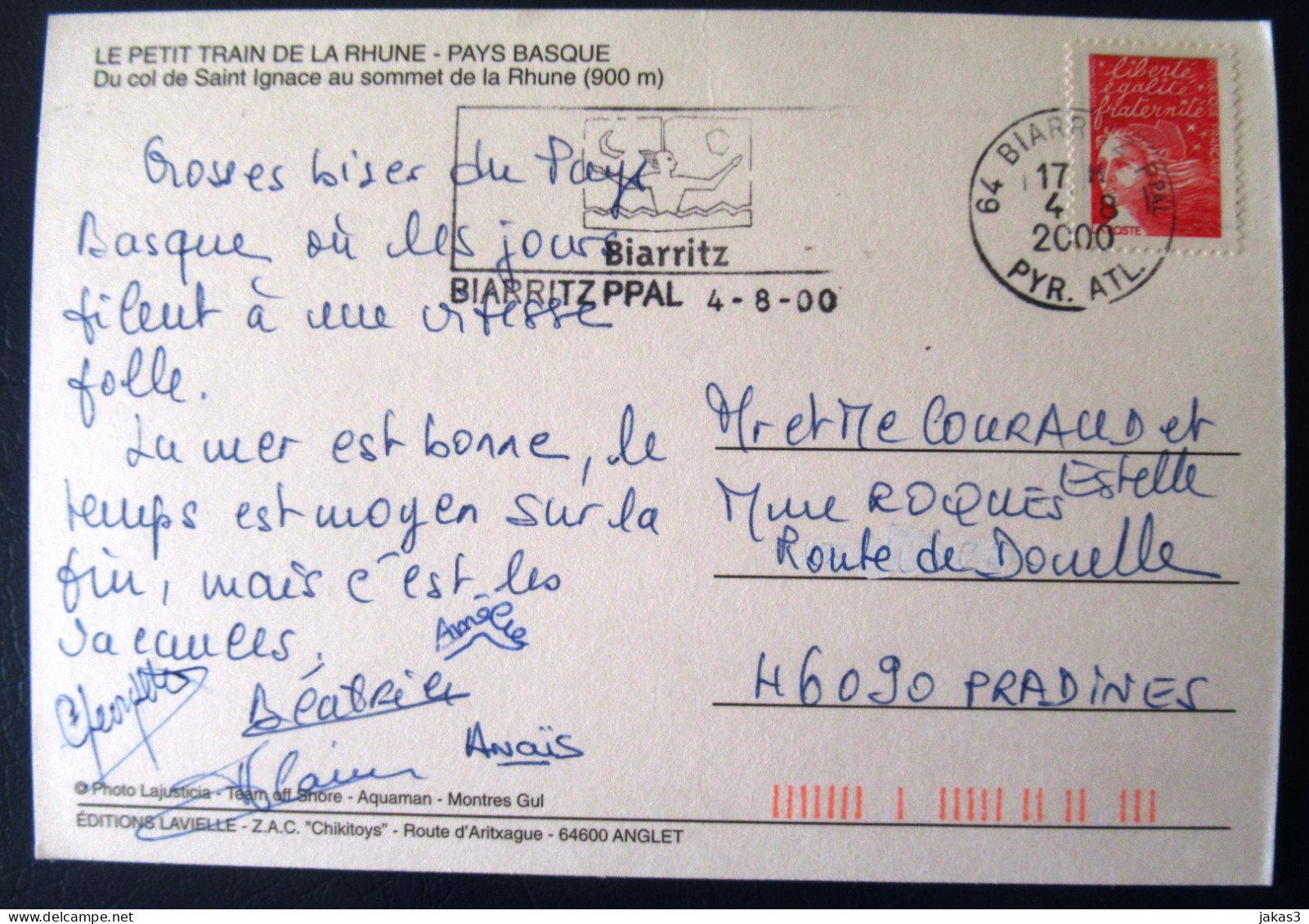 CPM CARTE POSTALE  LE TRAIN DE LA RHUNE ( PYRENEES ATLANTIQUES 64  ) - Treinen