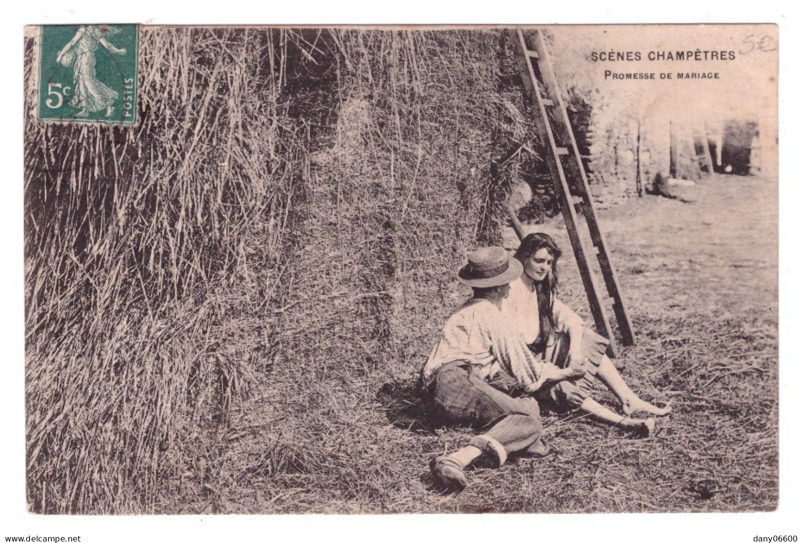 SCENES CHAMPETRES Promesse De Mariage (carte Animée) - Personen