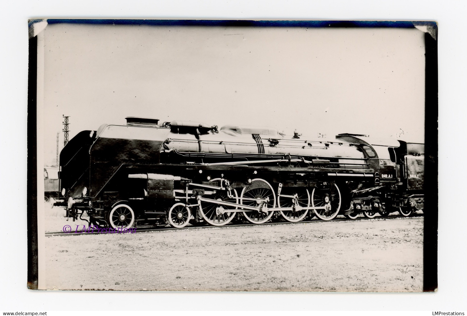 Photo Locomotive SNCF 242 A 1 Chapelon Performances Exceptionnelles France Train Chemin Fer Motrice Vapeur Northern 242A - Treinen