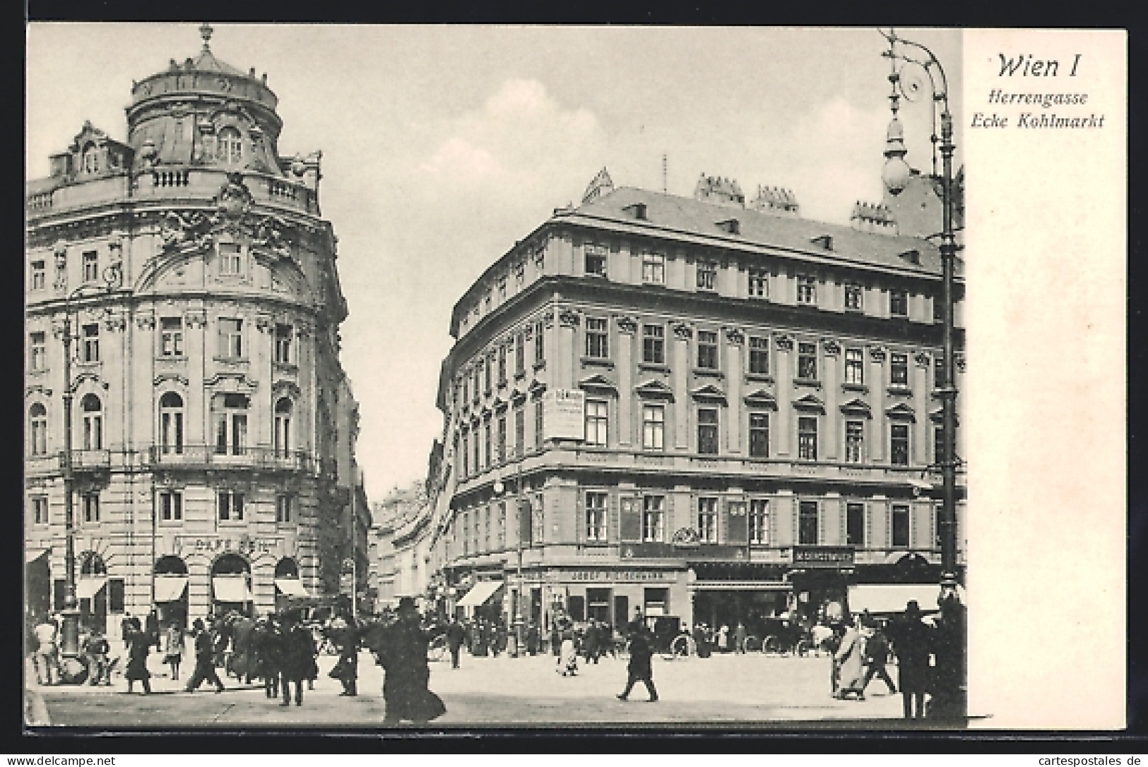 AK Wien, Herrengasse, Ecke Kohlmarkt  - Autres & Non Classés