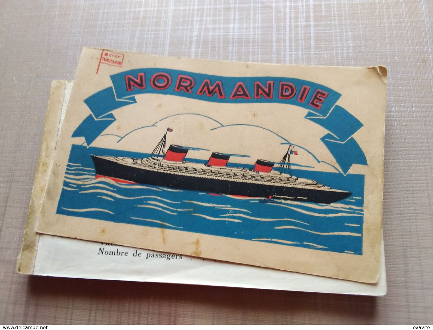 Carnet De 20 CPA Complet    Du Paquebot  "NORMANDIE" - Steamers