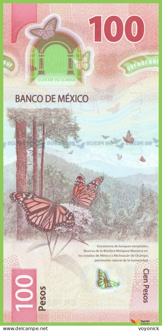 Voyo MEXICO 100 Pesos 2022 P134 B715f CN UNC Polymer - México