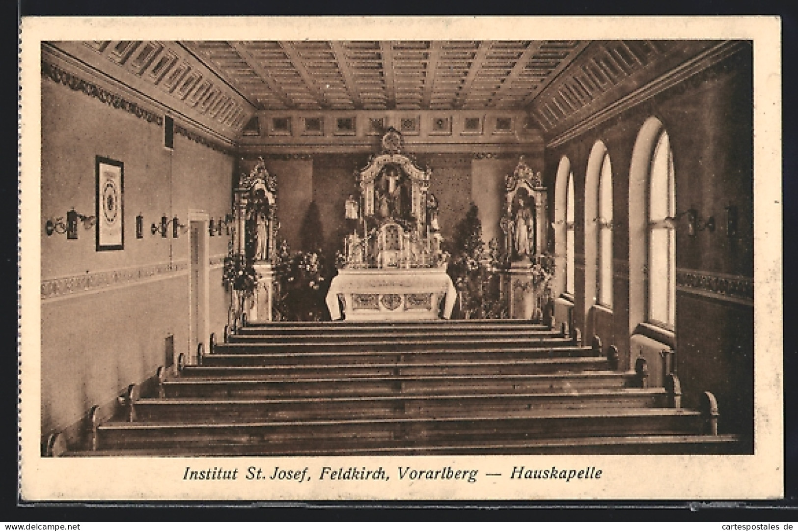 AK Feldkirch /Vorarlberg, Institut St. Josef, Inneres Der Kapelle  - Sonstige & Ohne Zuordnung