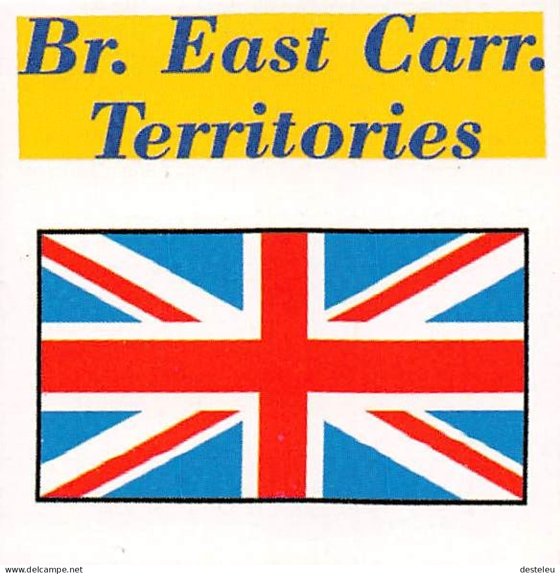 Flag Chromo -  British East Carr. Territories - 5 X 5 Cm - Otros & Sin Clasificación
