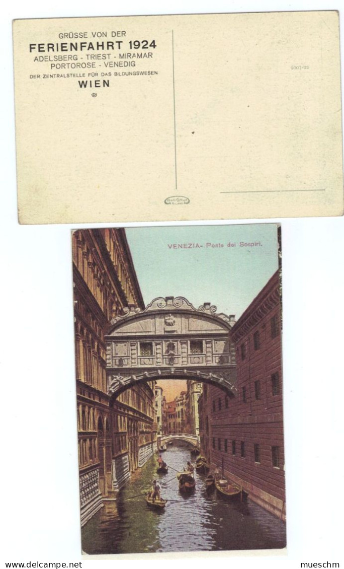 Italien, 1924, Ans.karte Venezia - Ponte Die Sospiri, Ungebraucht (10333E) - Venezia (Venedig)