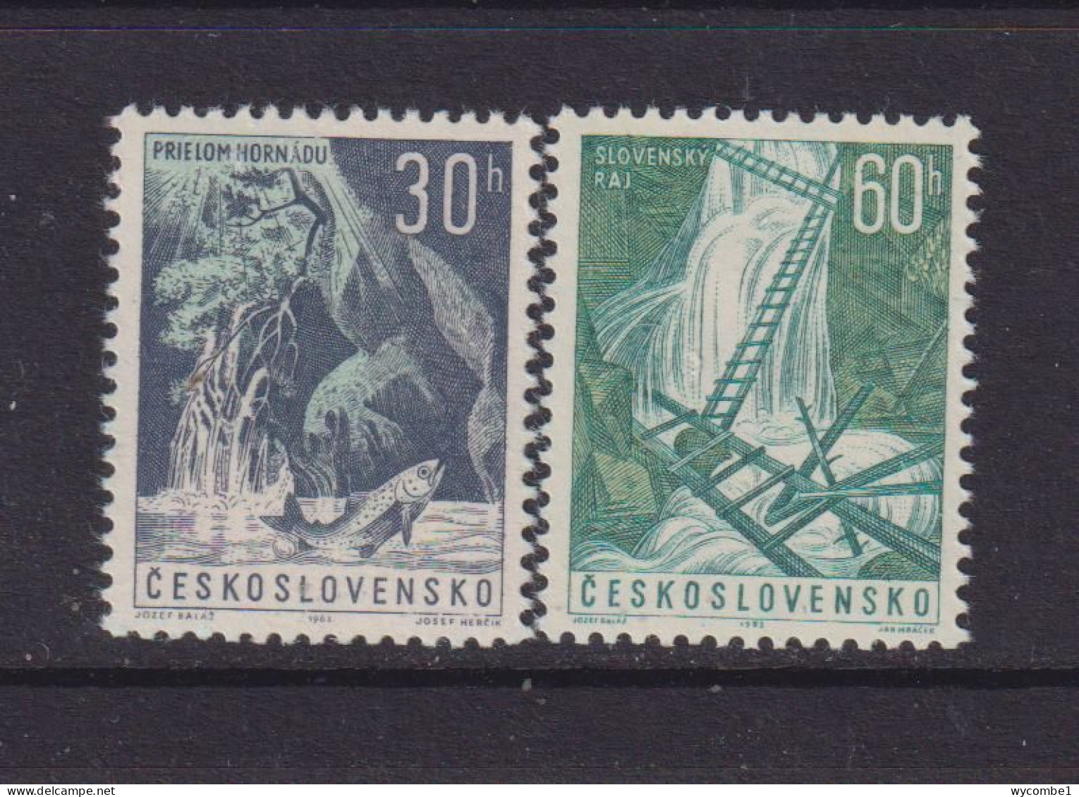 CZECHOSLOVAKIA  - 1963 Slovakian Scenery Set Never Hinged Mint - Unused Stamps