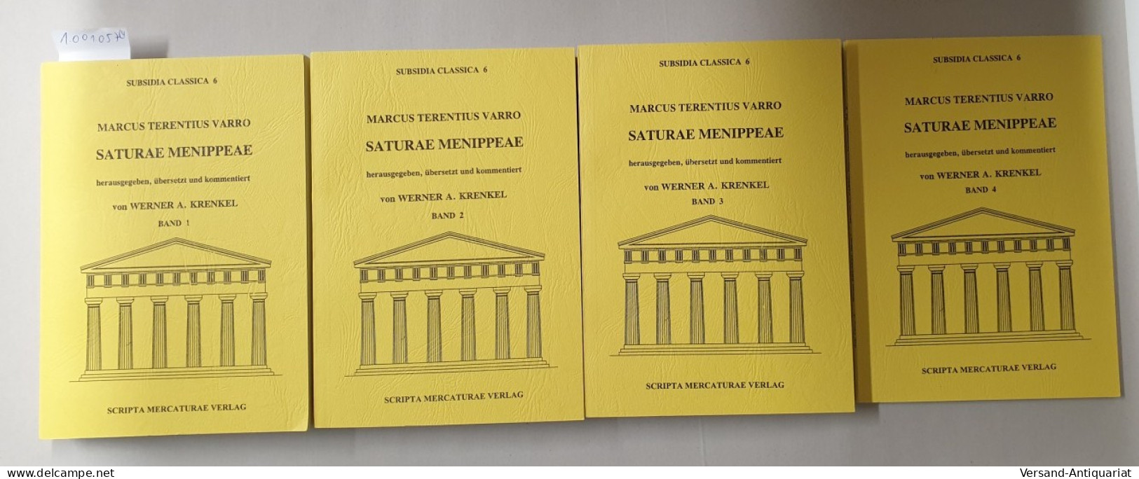 Marcus Terentius Varro - Saturae Menippeae (Subsidia Classica) : - Autres & Non Classés